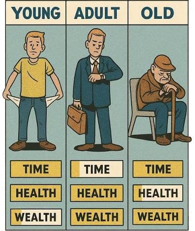 The 3 cores of life: Health, Wealth & Time
